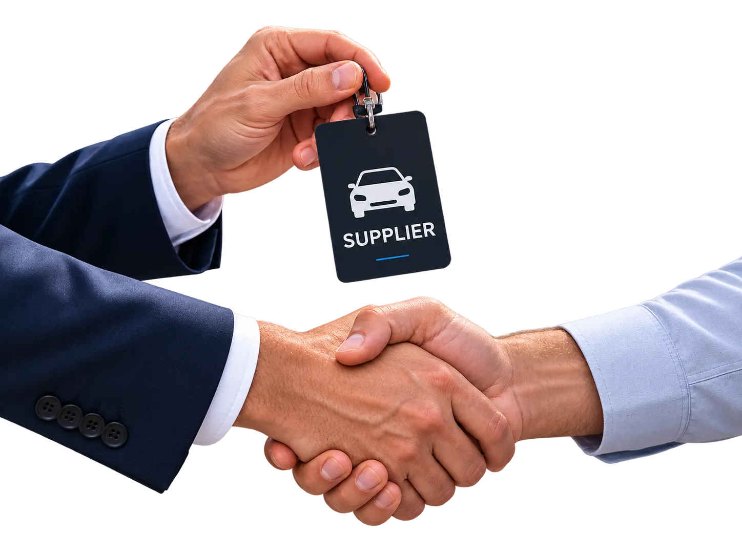 Handing over car keys to a traveller